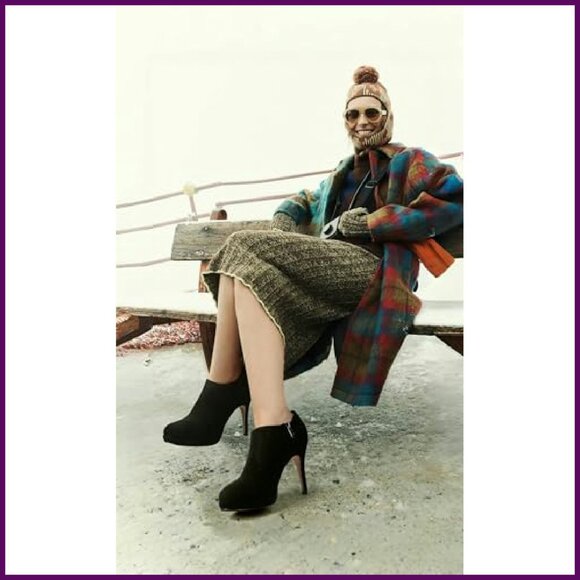 Women's Platform Stiletto Ankle Boots High Heel Winter Dress Shoes - Picture 3 of 8